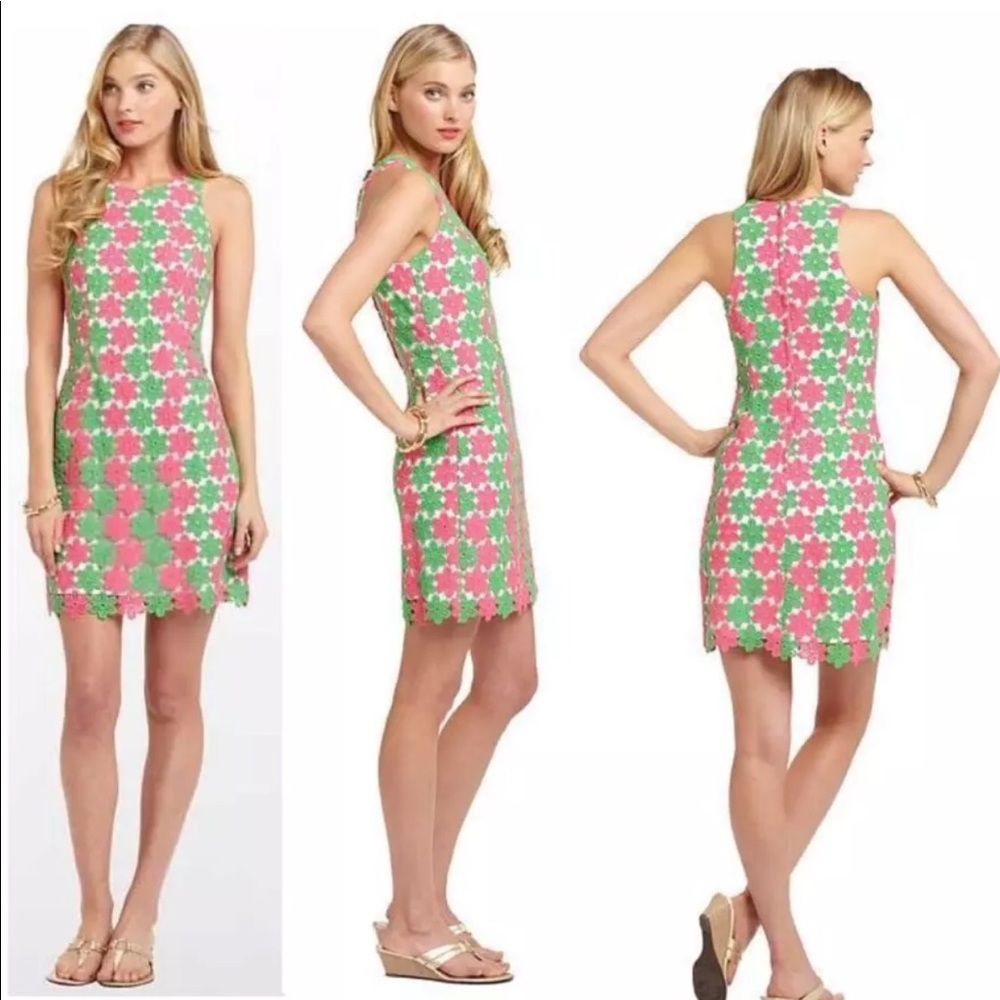 RARE Lilly Pulitzer Crochet pearl shift dress